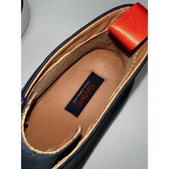 SWIMS Chukka Boots Ankle Casual Comfort Navy Blue Orange Accent‎ Mens Size 7 main image 8
